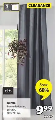 JYSK OLIVIA Room darkening curtain offer