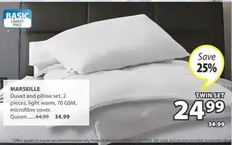 JYSK MARSEILLE Duvet pillow set offer