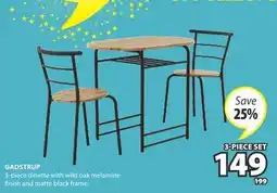 JYSK GADSTRUP 3-piece dinette offer