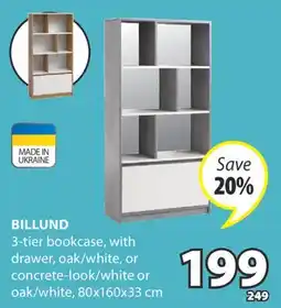 JYSK BILLUND 3-tier bookcase offer