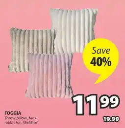 JYSK FOGGIA Throw pillow offer