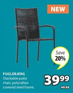 JYSK FUGLEBJERG Stackable patio chair offer