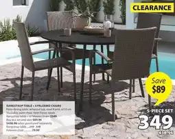 JYSK RANGSTRUP TABLE + 4 PALERMO CHAIRS offer