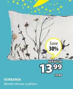 JYSK VERBANIA Woven throw cushion offer