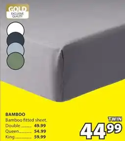 JYSK BAMBOO Bamboo fitted sheet offer