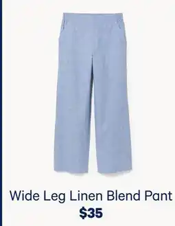 Joe Fresh Wide Leg Linen Blend Pant offer