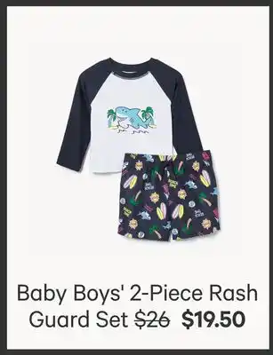 Joe Fresh Baby Boys' 2-Piece Rash Guard Set offer