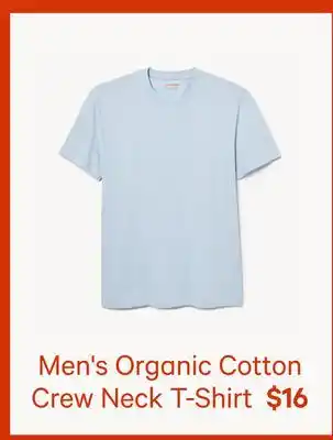 Joe Fresh Men's Organic Cotton Crew Neck T-Shirt offer