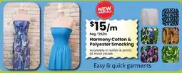 Fabricland Harmony Cotton & Polyester Smocking offer
