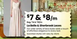 Fabricland La Belle & Sherbrook Laces offer