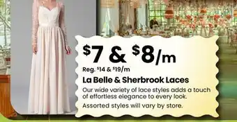 Fabricland La Belle & Sherbrook Laces offer