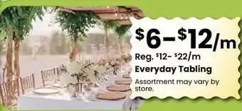 Fabricland Everyday Tabling offer