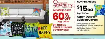 Fabricland Aspen Outdoor Cushion Covers offer
