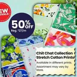 Fabricland Chit Chat Collection Stretch Cotton Prints offer