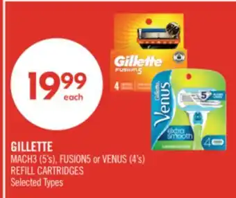 Shoppers Drug Mart GILLETTE MACH3 (5's), FUSION5 or VENUS (4's) REFILL CARTRIDGES offer