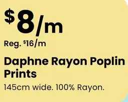 Fabricland Daphne Rayon Poplin Prints offer