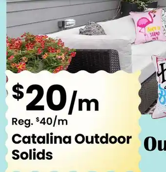 Fabricland Catalina Outdoor Solids offer