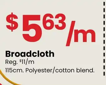 Fabricland Broadcloth offer