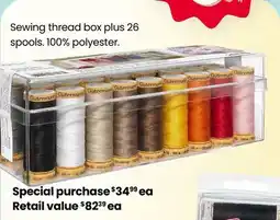 Fabricland Sewing thread box offer