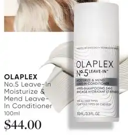 Chatters Salon OLAPLEX No. 5 Leave-In Moisturize & Mend Leave-In Conditioner offer