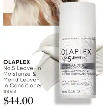 Chatters Salon OLAPLEX No. 5 Leave-In Moisturize & Mend Leave-In Conditioner offer