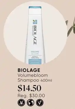 Chatters Salon BIOLAGE Volumebloom Shampoo offer