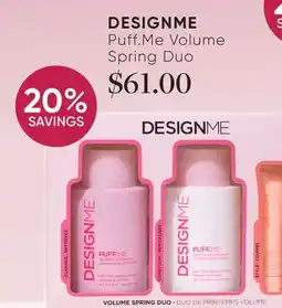 Chatters Salon DESIGNME Puff.Me Volume Spring Duo offer