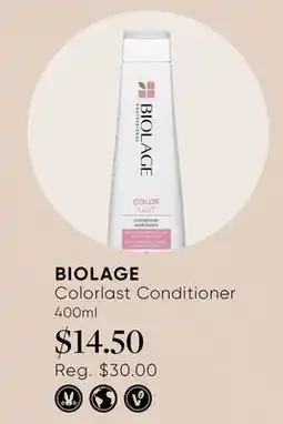 Chatters Salon BIOLAGE Colorlast Conditioner offer