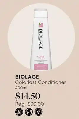 Chatters Salon BIOLAGE Colorlast Conditioner offer