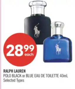 Shoppers Drug Mart RALPH LAUREN POLO BLACK or BLUE EAU DE TOILETTE 40mL offer