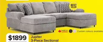 Leon's Jupiter 3-Piece Sectional - Ash Grey offer