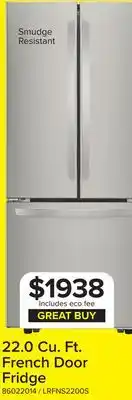 Leon's LG 30 Smudge Resistant Stainless Steel French Door Refrigerator (22 cu. ft.) - LRFNS2200S offer