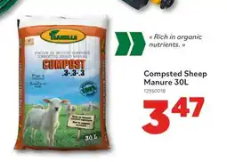 Matériaux Pont Masson Compsted Sheep Manure 30L offer