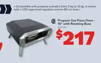 Matériaux Pont Masson Propane Gas Pizza Oven - 26500BTU - 16 with Rotating Base offer