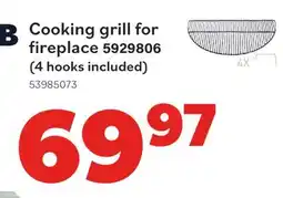 Matériaux Pont Masson Cooking grill for fireplace 5929806 ( 4 hooks included ) offer