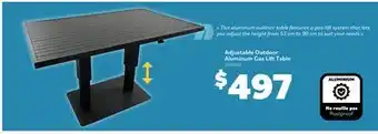 Matériaux Pont Masson Adjustable Outdoor Aluminum Gas Lift Table offer