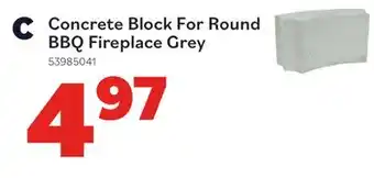 Matériaux Pont Masson Concrete Block For Round BBQ Fireplace Grey offer