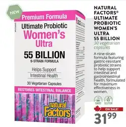 Ki Nature & Santé NATURAL FACTORS ULTIMATE PROBIOTIC WOMEN'S ULTRA 55 BILLION offer