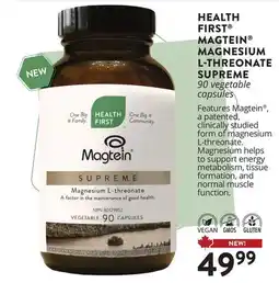 Ki Nature & Santé HEALTH FIRST MAGTEIN MAGNESIUM L-THREONATE SUPREME offer