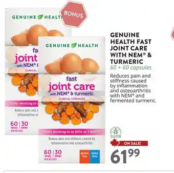Ki Nature & Santé GENUINE HEALTH FAST JOINT CARE WITH NEM & TURMERIC offer