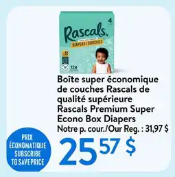Walmart Rascals Premium Super Econo Box Diapers offer