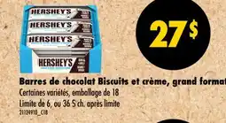 Wholesale Club Barres de chocolat Biscuits et crème, grand format offer