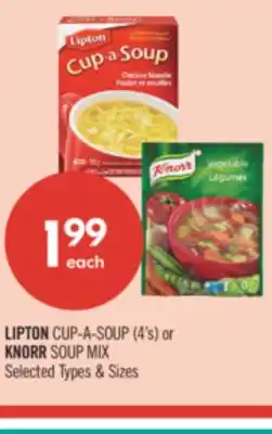 Shoppers Drug Mart LIPTON CUP-A-SOUP (4's) or KNORR SOUP MIX offer