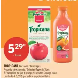 Pharmaprix TROPICANA Beverage offer