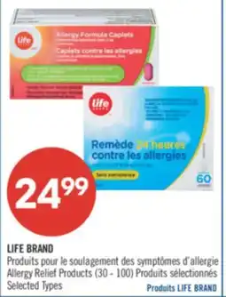Pharmaprix LIFE BRAND Allergy Relief Products offer