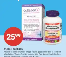 Pharmaprix WEBBER NATURALS Omega 3 or Glucosamine Joint Care Natural Heal Products offer