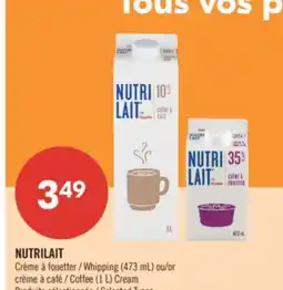 Pharmaprix NUTRILAIT Whipping (473 mL) or Coffee (1 L) Cream offer