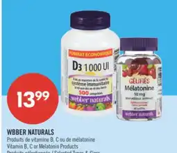 Pharmaprix WEBBER NATURALS Vitamin B, C or Melatonin Products offer