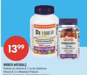 Pharmaprix WEBBER NATURALS Vitamin B, C or Melatonin Products offer