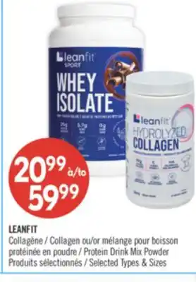 Pharmaprix LEANFIT Collagen or Protein Drink Mix Powder offer